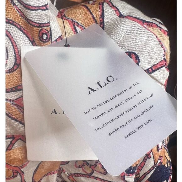 A.L.C. Salina Floral Linen Mini Dress NWT Size 4 - Picture 8 of 10